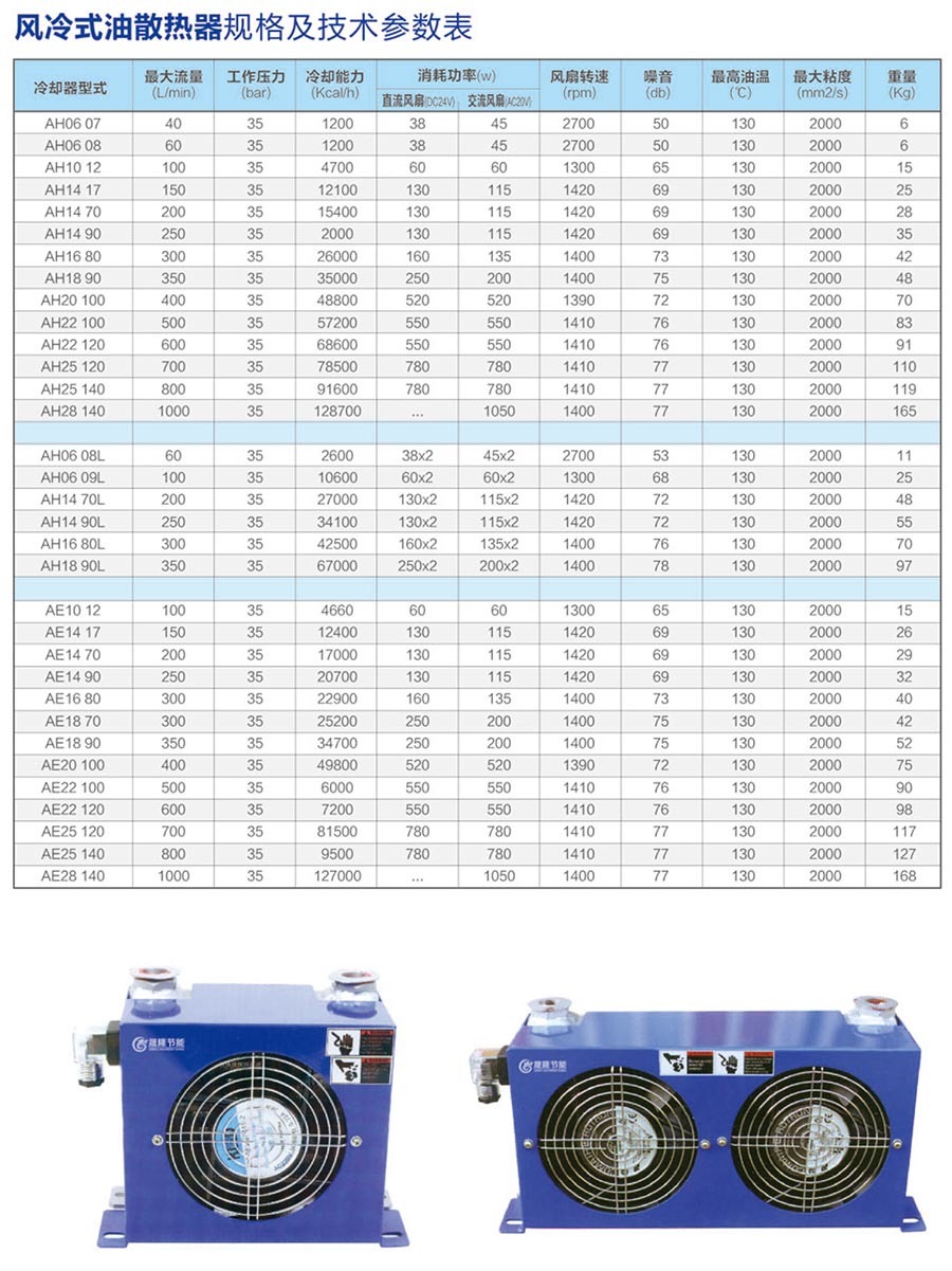 风冷式油散热器参数.jpg